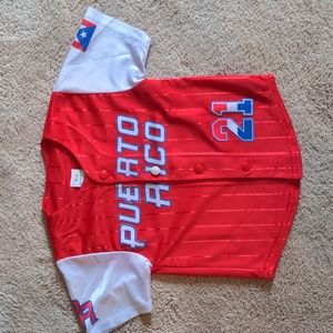 Kids Puerto Rico jersey red white blue 2t